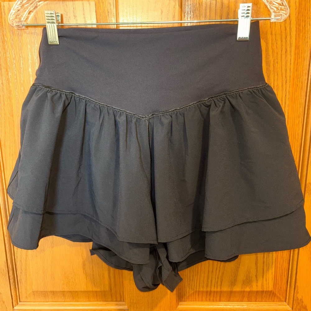 Aerie Black Ruffled Women's Skorts